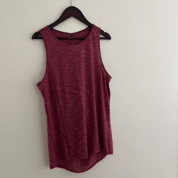 Lululemon Low Key Tank Heathered Ruby Red. Active Athletic Lightweight- Size 8 - Picture 3 of 6